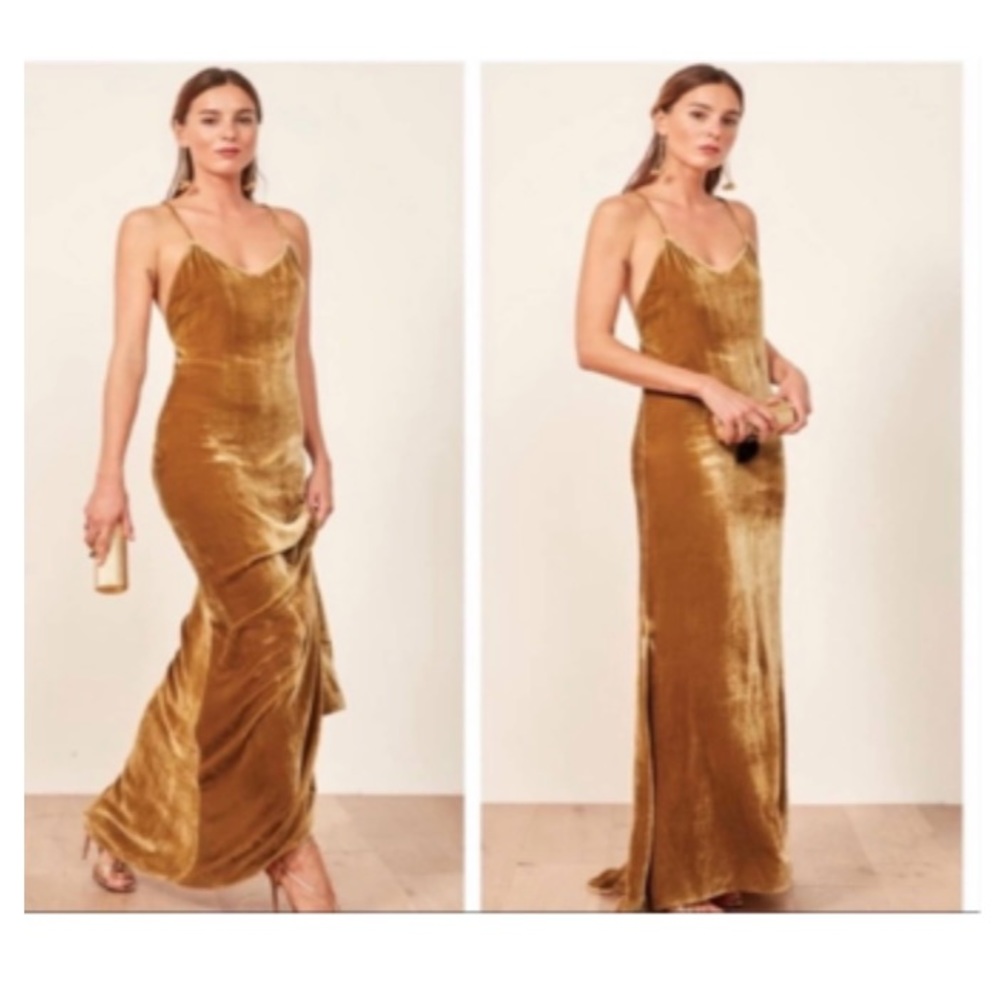 Reformation Remini Velvet Dress